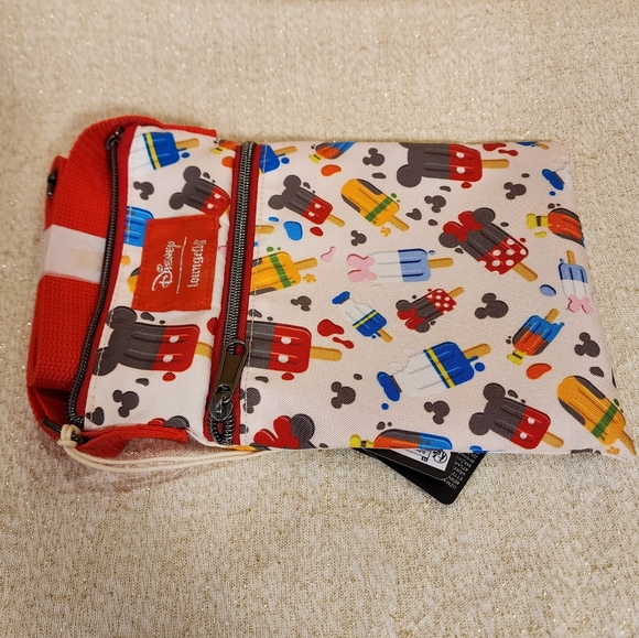 Loungefly Disney Mickey and Friends Popsicle Summer AOP Passport Bag NEW - Picture 6 of 9